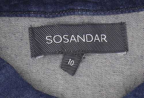 Sosandar Women’s Blue Denim Shirt Dress Size 10
