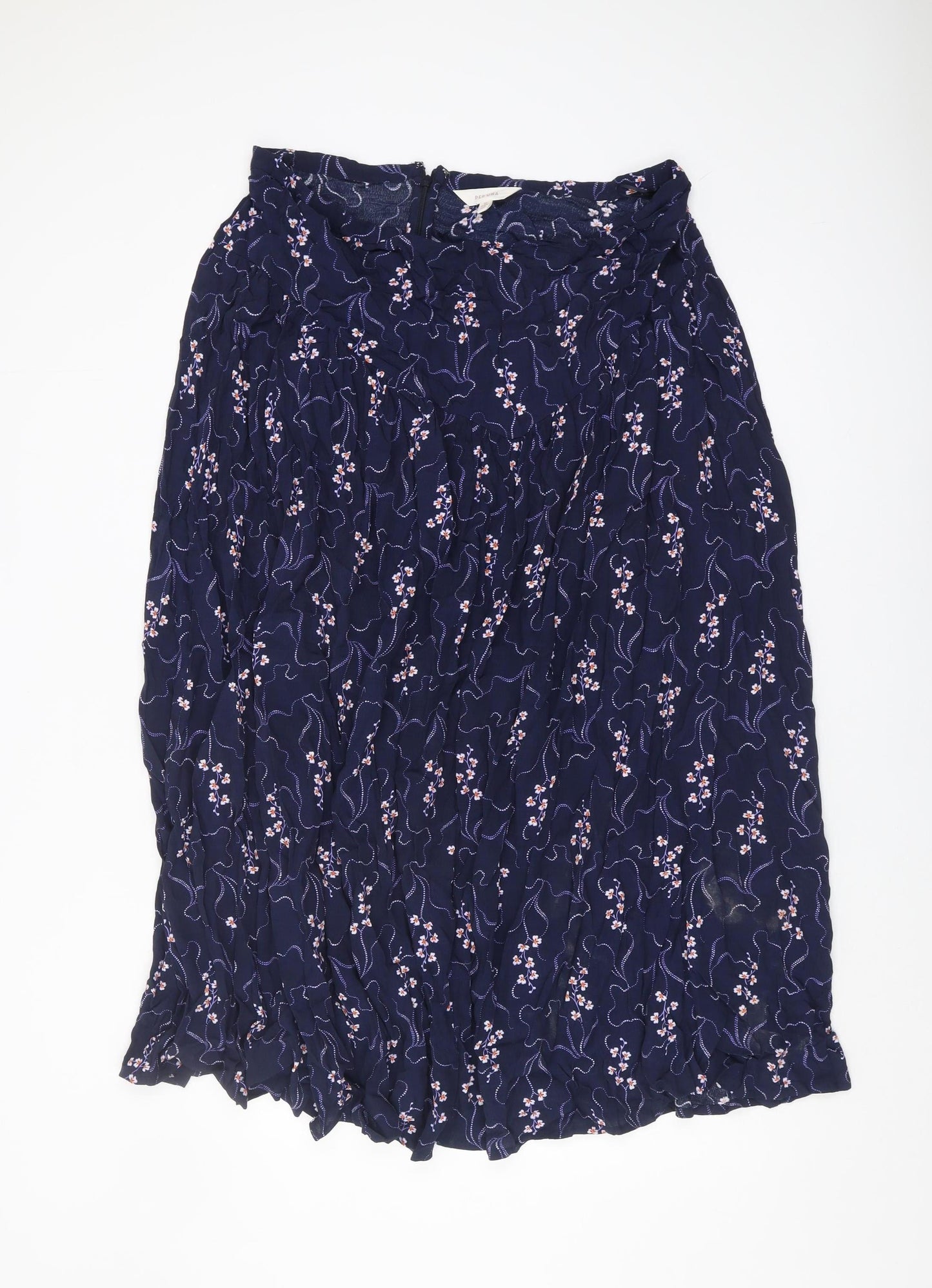 Marks and Spencer Women's Blue Floral Pleated Skirt 16