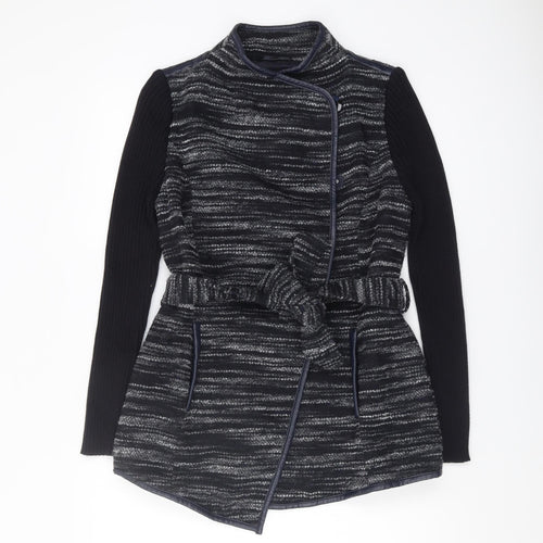 Marks and Spencer Women's Black Striped Jacket Size 10