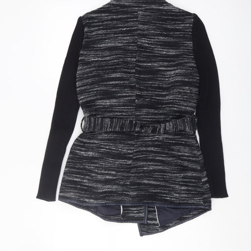 Marks and Spencer Women's Black Striped Jacket Size 10