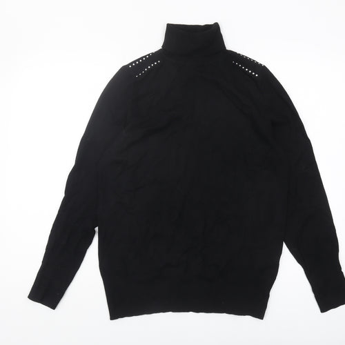 Wallis Black Roll Neck Jumper Women’s Size 14