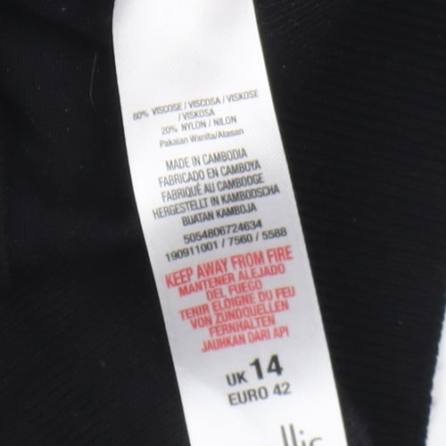 Wallis Black Roll Neck Jumper Women’s Size 14