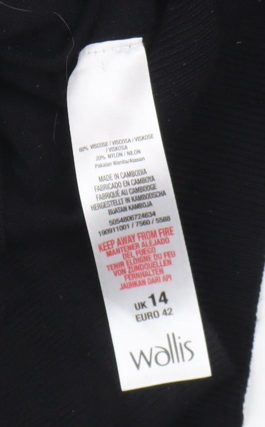 Wallis Black Roll Neck Jumper Women’s Size 14