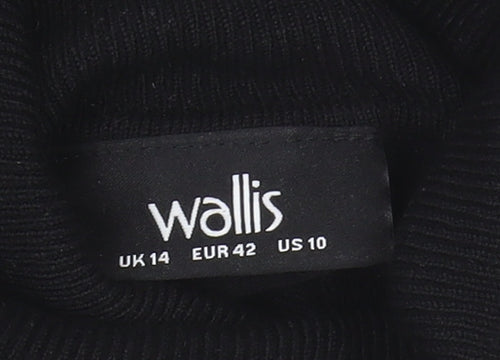 Wallis Black Roll Neck Jumper Women’s Size 14