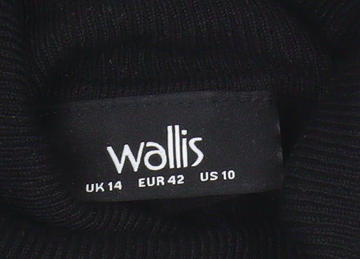 Wallis Black Roll Neck Jumper Women’s Size 14