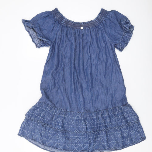rich&royal Women's Blue Off Shoulder Denim Dress Size 10