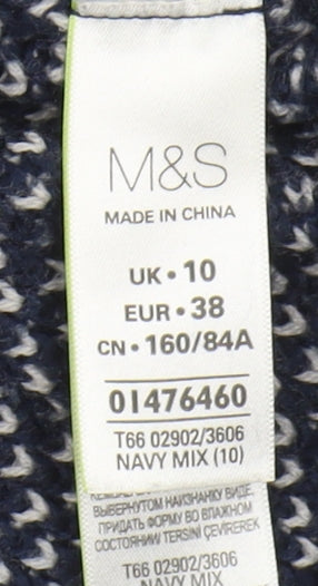 Marks and Spencer Women's Navy Mix Size 10 Jumper