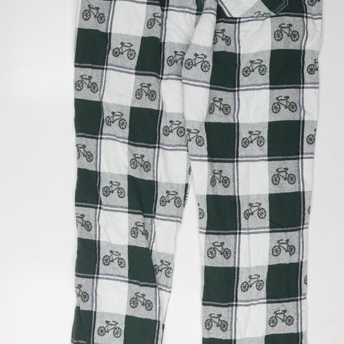 FatFace Men's Green Lounge Pants XL Plaid Cotton