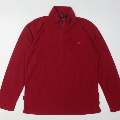 Granite Unisex Red Fleece Pullover Sweatshirt L