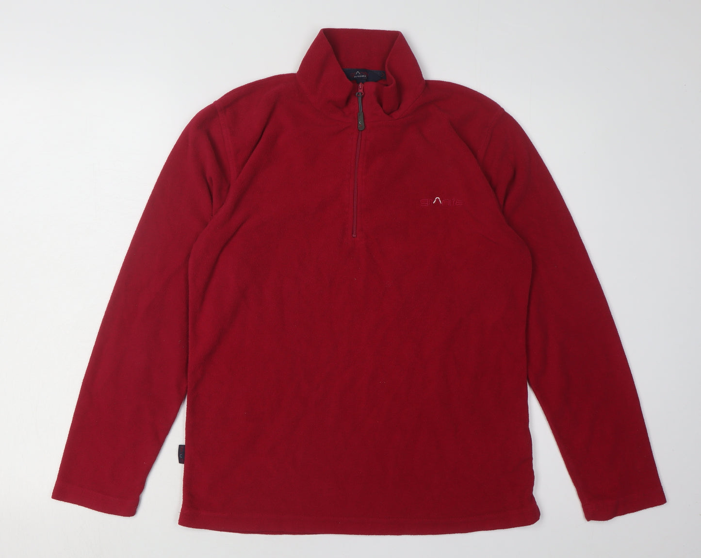 Granite Unisex Red Fleece Pullover Sweatshirt L