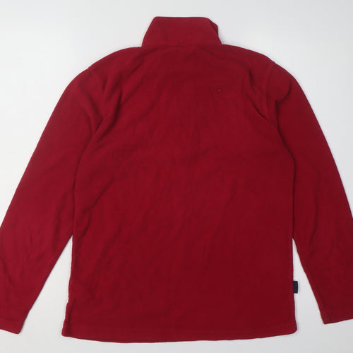 Granite Unisex Red Fleece Pullover Sweatshirt L