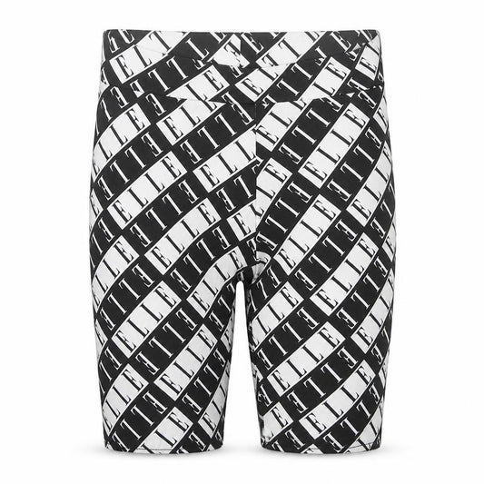 ELLE Girls Black and White Biker Shorts, 9-10 Years, Cotton Blend