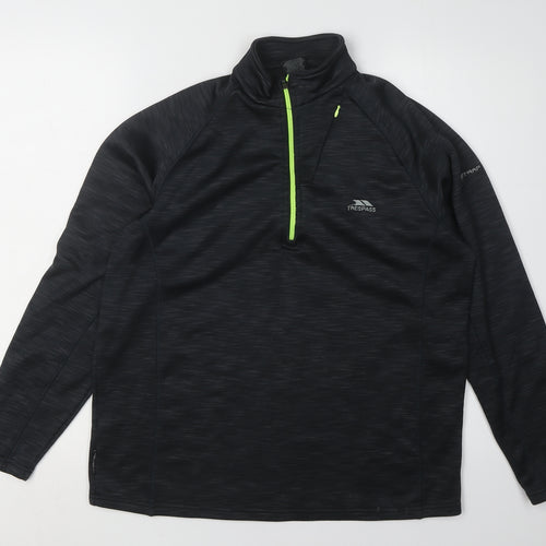 Trespass Men's Black 1/2 Zip Sweatshirt M