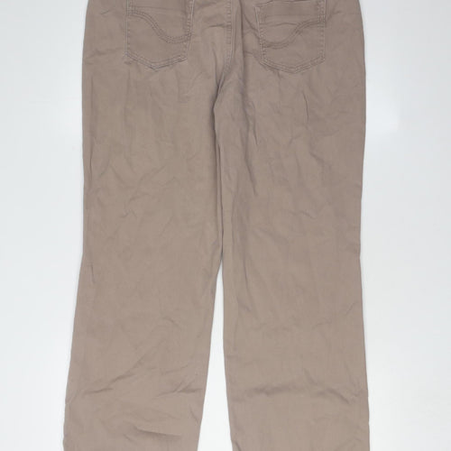 Marks and Spencer Women's Brown Chino Trousers Size 12