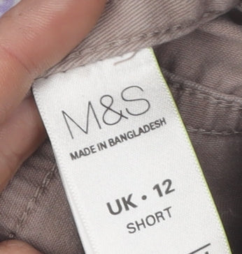 Marks and Spencer Women's Brown Chino Trousers Size 12