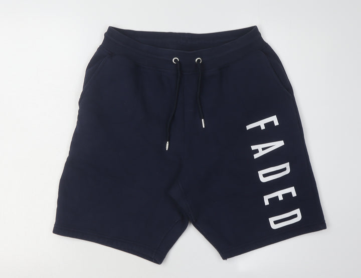 Faded Men's Blue Sweat Shorts M - Casual & Stylish