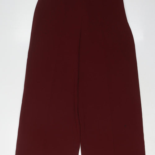 Zara Women's Red Wide-Leg Trousers XS