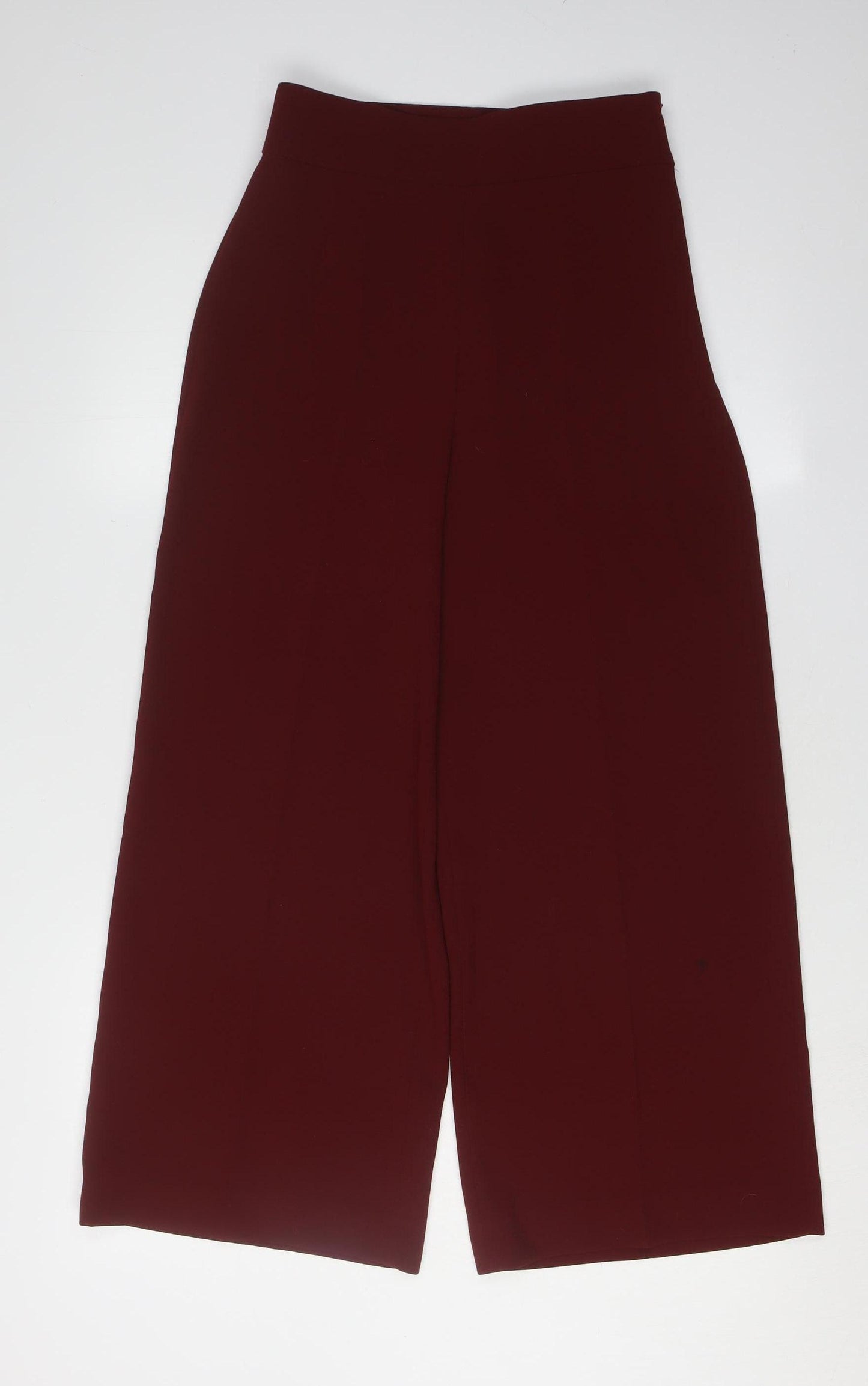 Zara Women's Red Wide-Leg Trousers XS