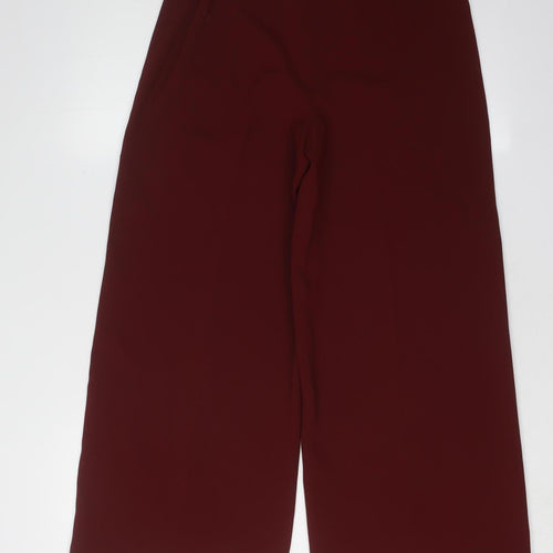 Zara Women's Red Wide-Leg Trousers XS