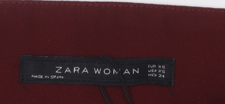 Zara Women's Red Wide-Leg Trousers XS