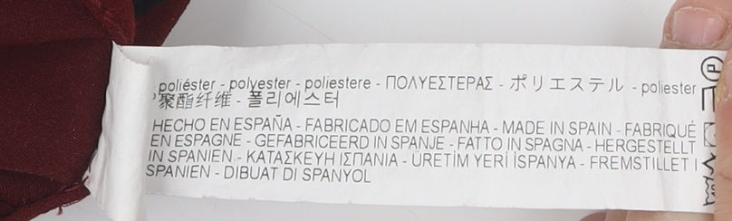 Zara Women's Red Wide-Leg Trousers XS