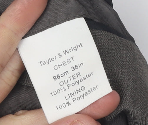 Taylor & Wright Men's Brown Blazer, 38 Regular Fit