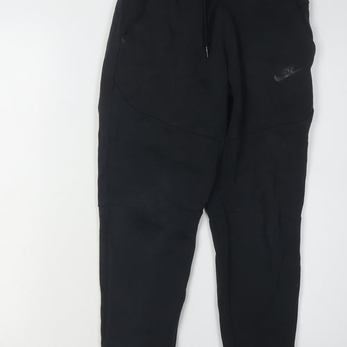 Nike Boys Black Jogger Trousers M Elastic Waist Casual