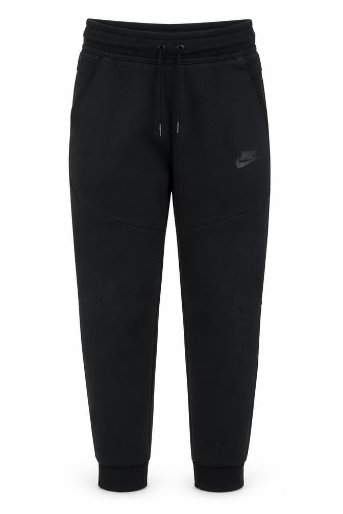 Front view of Nike boys’ black jogger trousers m elastic waist casual