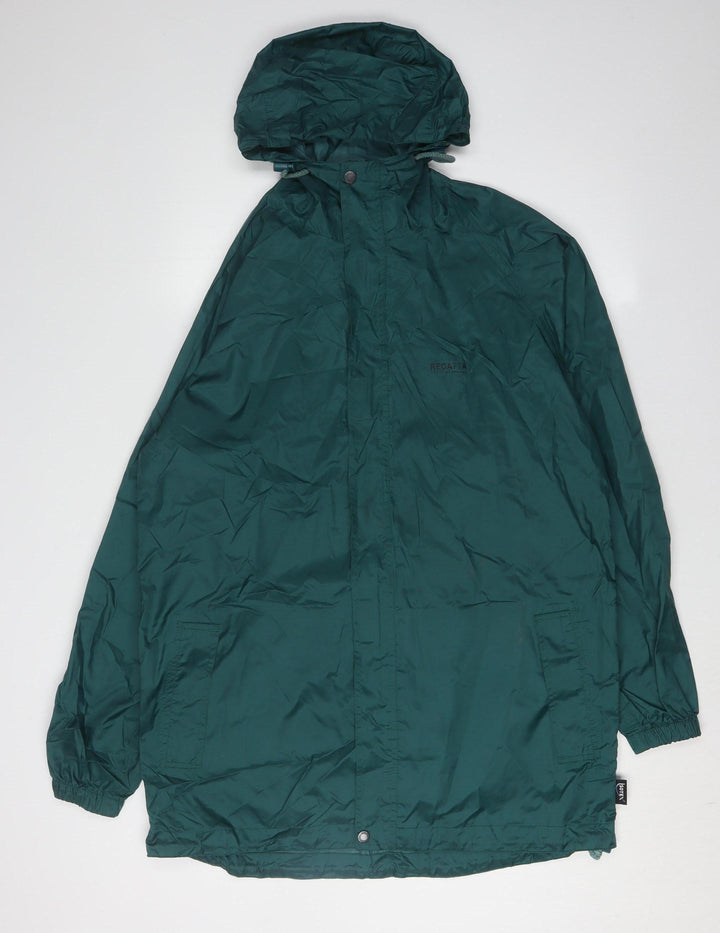 Regatta Men's Green Hooded Rain Coat Jacket M