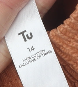 Tu Women's Brown Jeans Size 14 with Drawstring