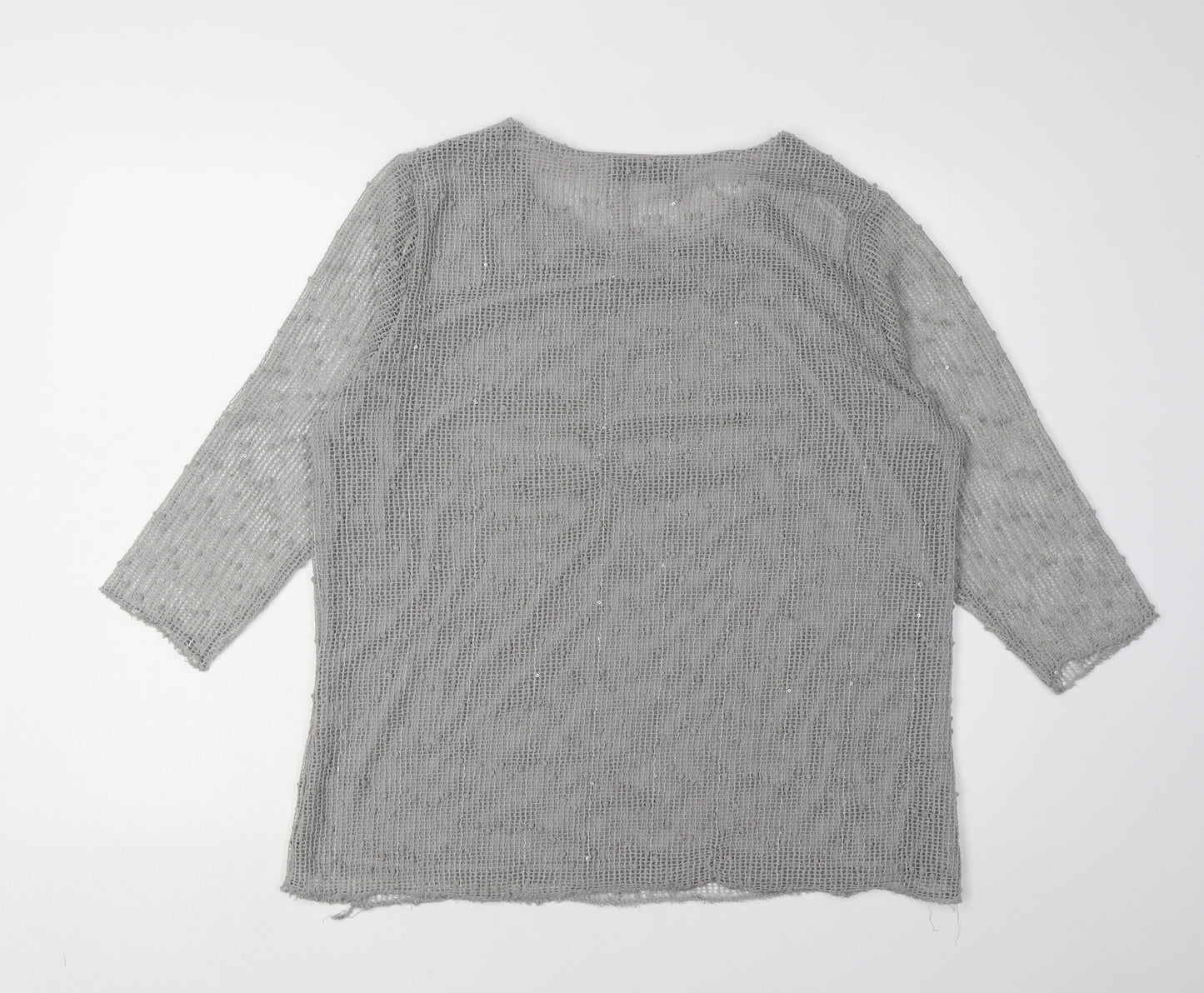 Alexara Women's Grey 3/4 Sleeve Blouse Size 16