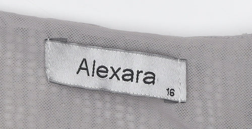 Alexara Women's Grey 3/4 Sleeve Blouse Size 16