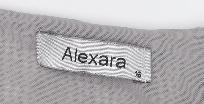 Alexara Women's Grey 3/4 Sleeve Blouse Size 16