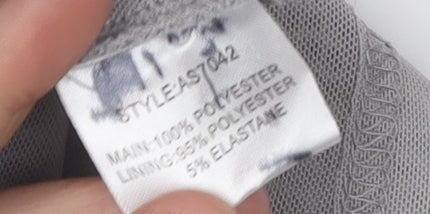 Alexara Women's Grey 3/4 Sleeve Blouse Size 16