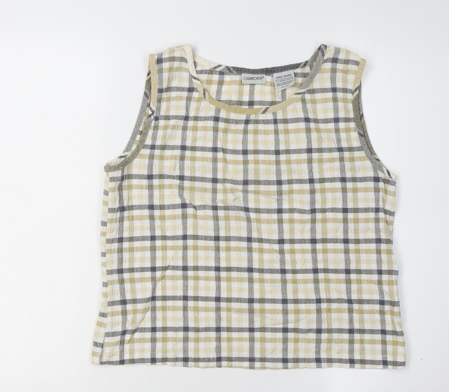 Cabin Creek Women's Multicoloured Check Tank L