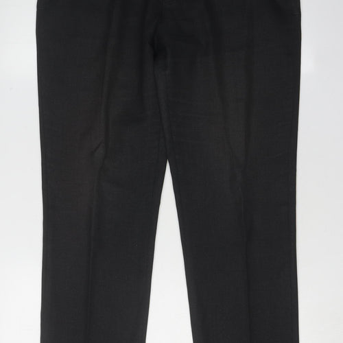 Charles Tyrwhitt Men's Black Slim Fit Wool Dress Pants