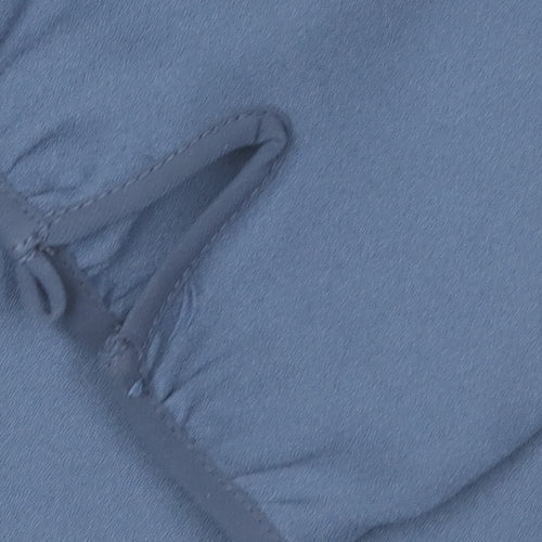 Elise Clemence Women's Blue Embroidered Blouse Size 16