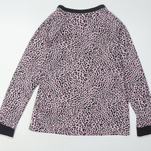 DKNY Women's Pink Animal Print Pullover Jumper, Size S