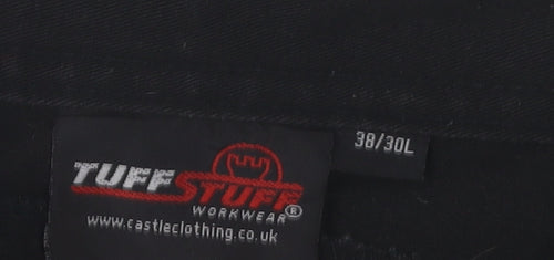 Tuff Stuff Men's Black Cargo Trousers Size 38 Workwear