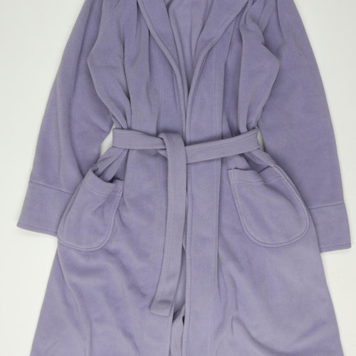 Lands' End Women's Purple Fleece Robe M