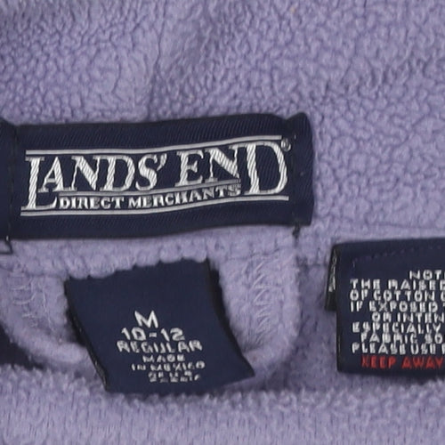 Lands' End Women's Purple Fleece Robe M