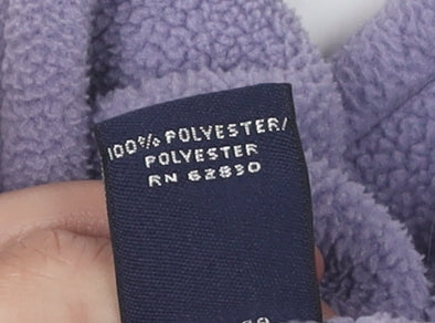 Lands' End Women's Purple Fleece Robe M