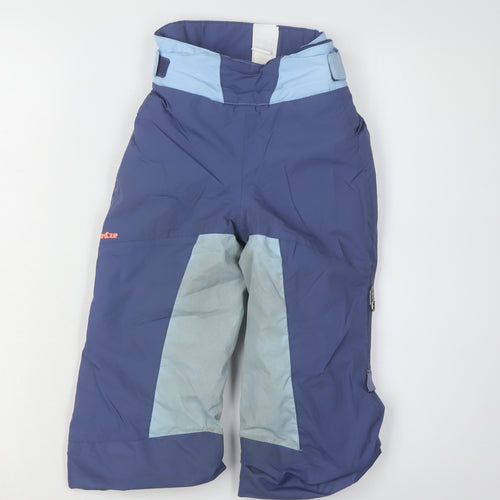 Decathlon Girls' Blue Snow Pants 3-4 Years Skiing Trousers