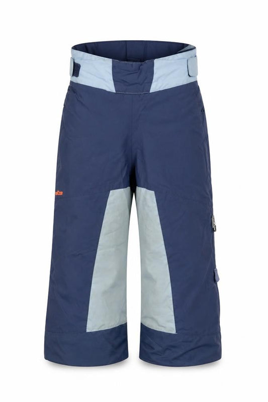 Front view of Decathlon girls’' blue snow pants 3-4 years skiing trousers