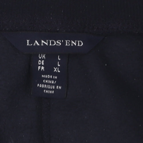 Lands' End Men's Black Sweatpants L – Casual Comfort