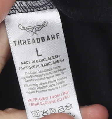 Threadbare Men's Black Jogger Trousers, Size L