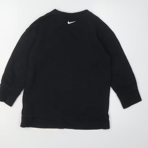 Nike Boys Black XS Pullover Sweatshirt, Logo Accent