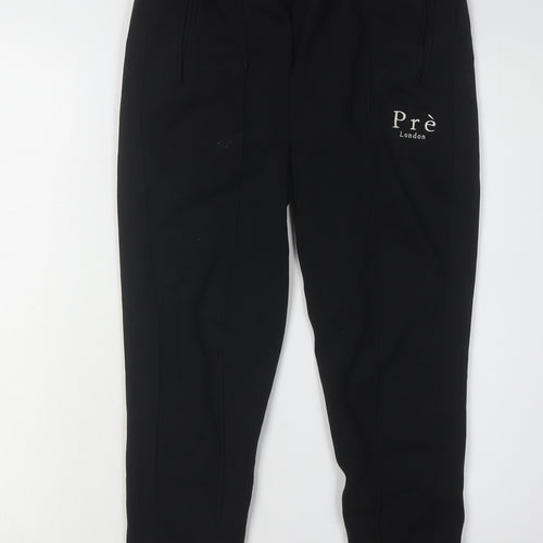 Prè London Black Jogger Trousers, Small, Unisex, Casual