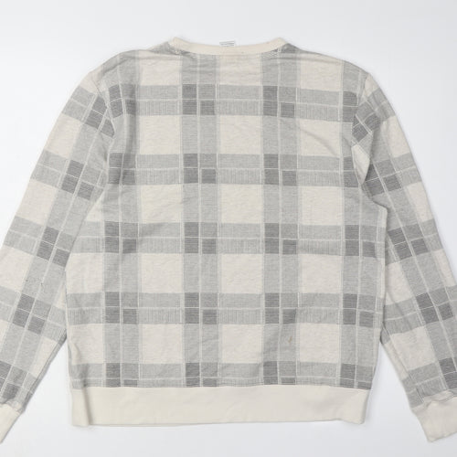 Calvin Klein Men's Grey Plaid Pyjama Top M