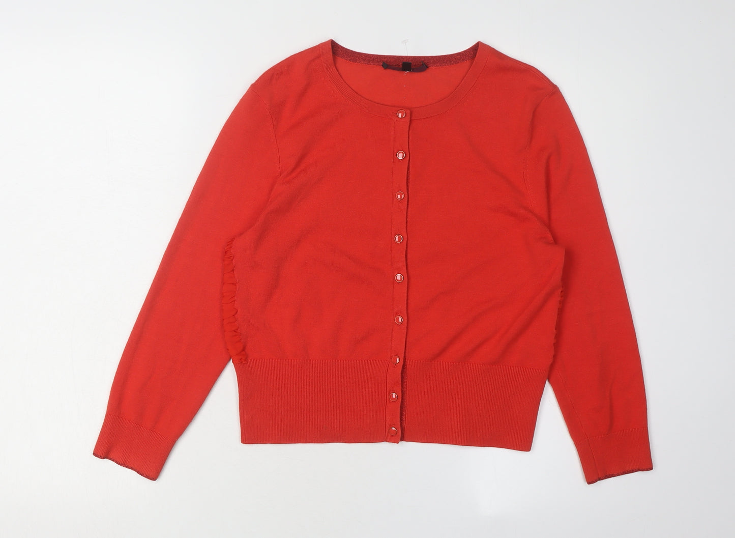 Coast Women's Red Cardigan, S, Round Neck Knit